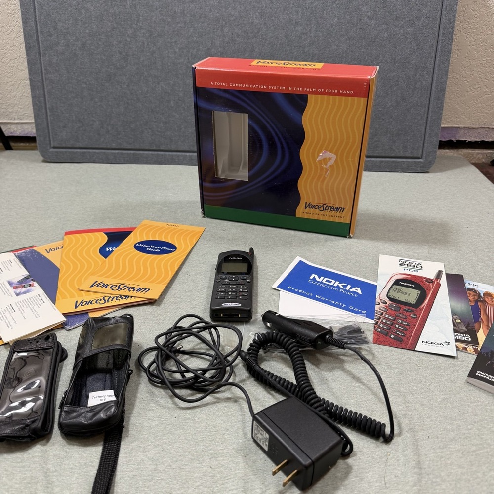 Vintage Nokia (2190E) Aerial SM Style Cell Phone - Untested Voicestream Bundle